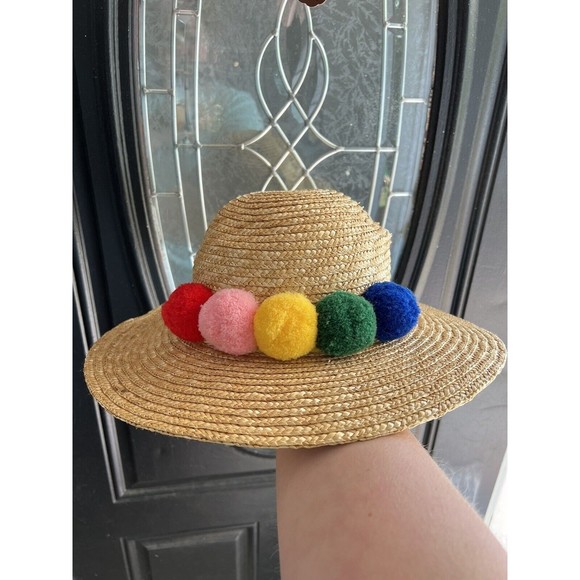 hanna andersson Pink Straw Hat Size L - Excellent Condition - Picture 1 of 4